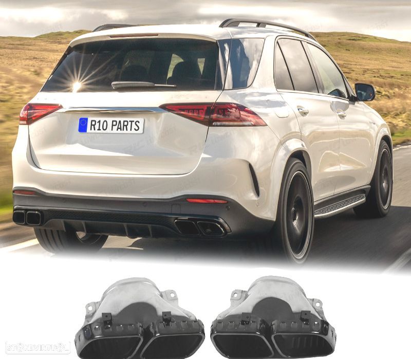 PONTEIRAS DE ESCAPE MERCEDES GLE W167 19- LOOK GLE63 PRETAS - 1
