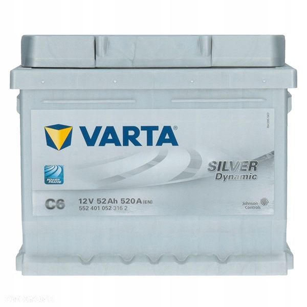 Akumulator Varta C6 12V 52Ah Silver Dynamic P - 12,3 kg - 3