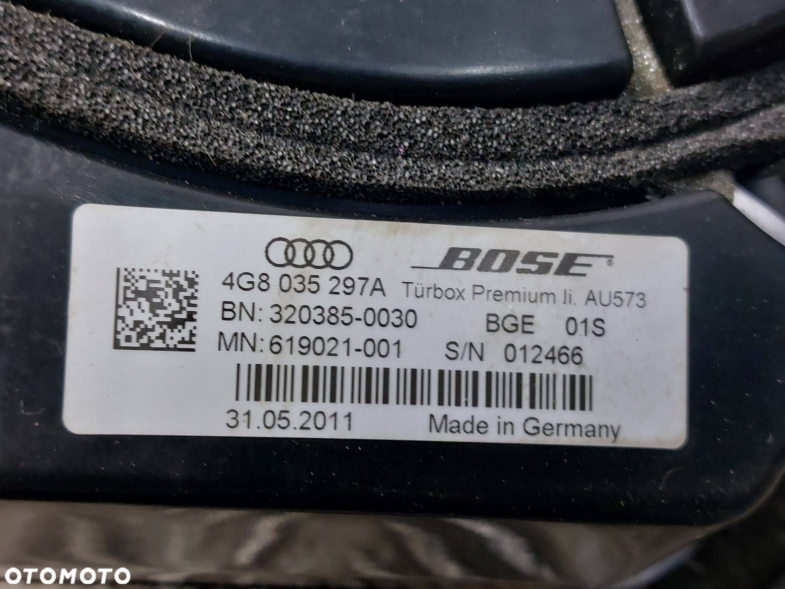 GŁOŚNIKI KOMPLET BOSE AUDI A7 4G 4G0035223B 4G8035298A 4G9035382A - 8