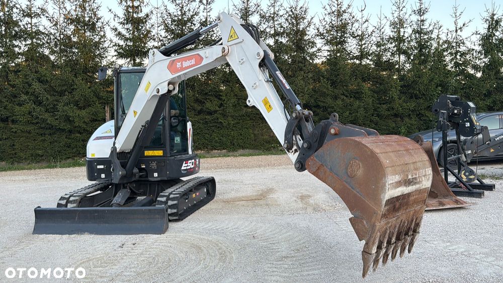 Bobcat Minikoparka Bobcat e50Z 5ton e55 e60 Cat 303.5 304  305 3xłyżki Ramię LOONG dodatkowe linie hydr wyjścia AUX1 + 2 przeciw waga MAX-dociążenie gąsienice 85% od nowości 1 właściciel z Niemiec Auto IDLEE po serwisie Widły wiertnica grabie i inne za dopłatą Szybkozłącze hydr Miller łyżka przedsiębierna Pług  Kubota Takeuchi Jcb - 10