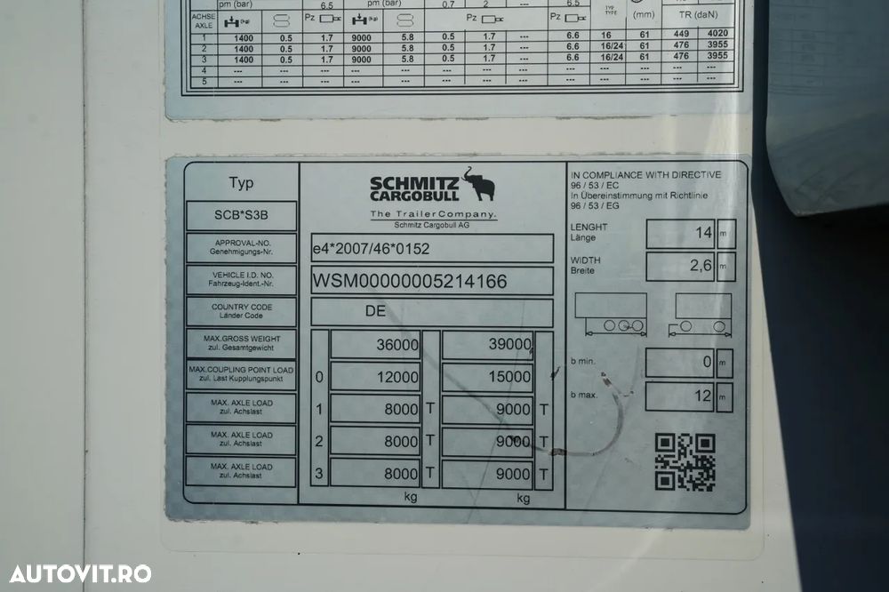 Schmitz Cargobull / REFRIGERAT / CU CÂRLIG / THERMO KING SLXI 400 / TRANSPALET / AXĂ DE RIDICARE / - 28