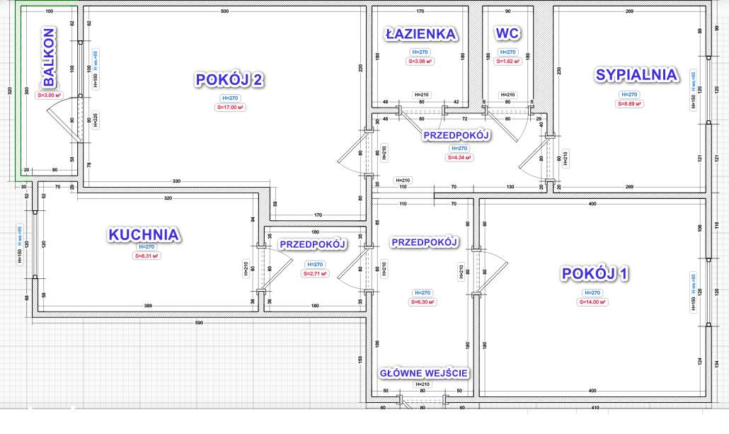 Mieszkanie 3-pokojowe z balkonem w centrum przy parku
