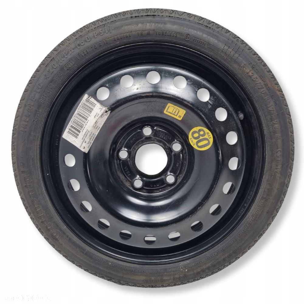 KOŁO DOJAZDOWE Opel Insignia A 125/70 R17 5x120 17X4.00B IS41 dojazdówka - 1