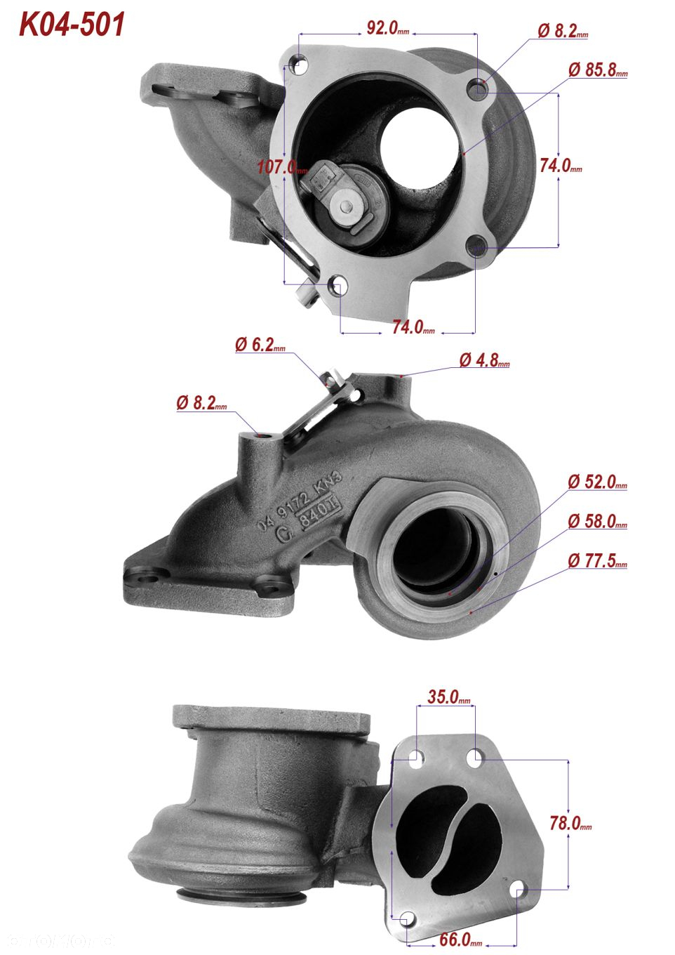 KOLEKTOR TURBO 53049700059 OPEL INSIGNIA 2.0 Turbo A20NHT 162kW 12598713 - 6