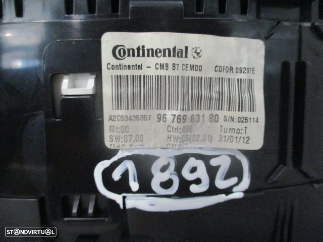 Centralina 9676963180 9678628780  9666681180  9665547480  9663123380  CITROEN C4 2 B71 FASE 1 2012 1.6HDI 112CV 5P BRANCO CONTINENTAL - 8
