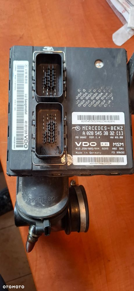 KOMPUTER, STEROWNIK MERCEDES KLASA A W168 A0285453832 1.6 - 1