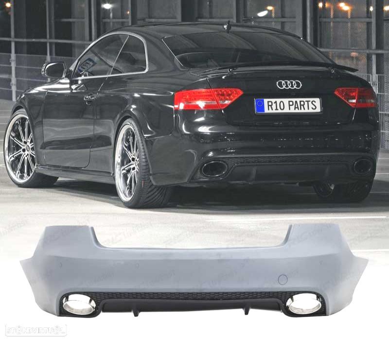 PARA-CHOQUES TRASEIRO AUDI A5 8T COUPE 07-15 LOOK RS5 - 1