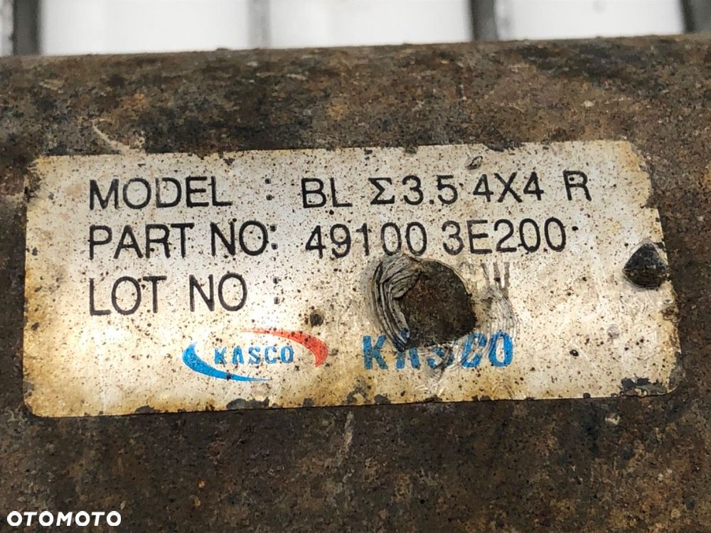 WAŁ NAPĘDOWY TYŁ  KIA SORENTO I (JC) 2002 - 2022 2.4 102 kW [139 KM] benzyna 2002 - 2022 - 5