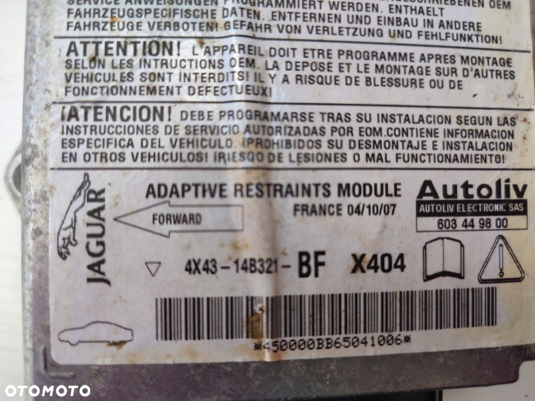 Moduł sensor AIRBAG JAGUAR X-TYPE EUROPA 4X43-14B321-BF - 4