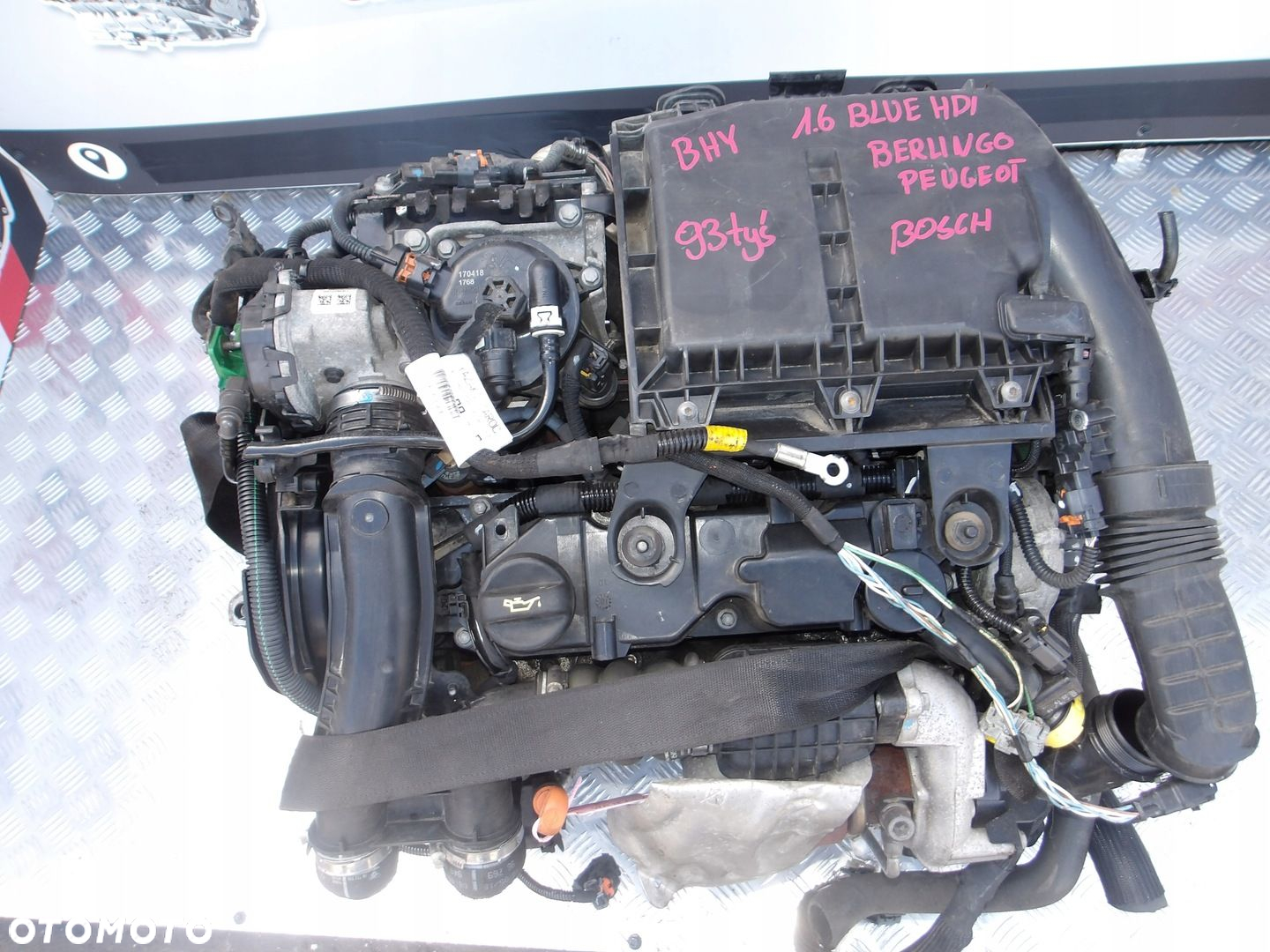 SILNIK KOMPLETNY CITROEN BERLINGO 1.6 BLUE HDI DV6FD BHY 93 TYS - 2