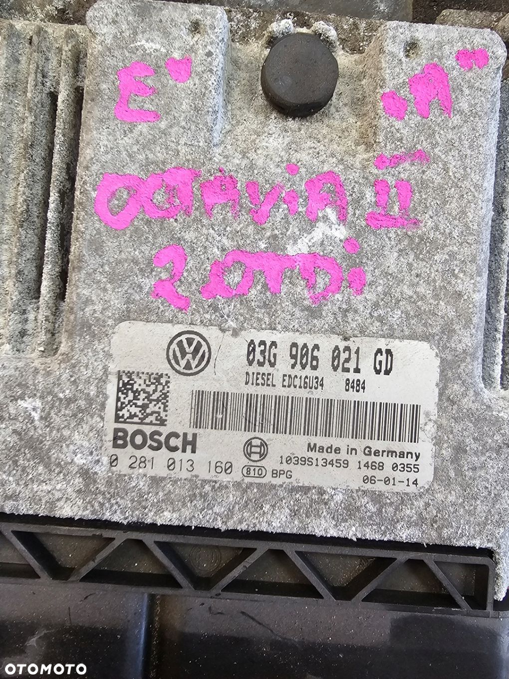 KONPUTER SILNIKA STEROWNIK AUDI VW SEAT SKODA OCTAVIA II 2.0TDI 03G906021GD - 4