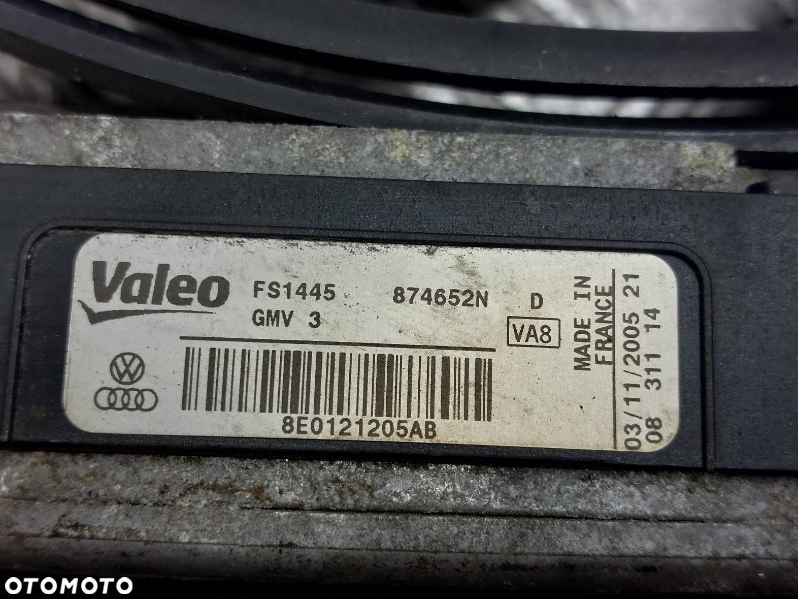 WENTYLATOR CHŁODNICY WODY AUDI A4 B7 2.0 TDI 8E0121205AB 8E0959501R - 4