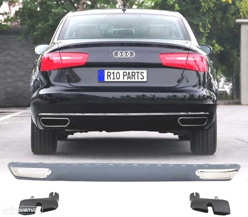 DIFUSOR AUDI A6 4G 12-14 LOOK S6 + PONTEIRAS - 1