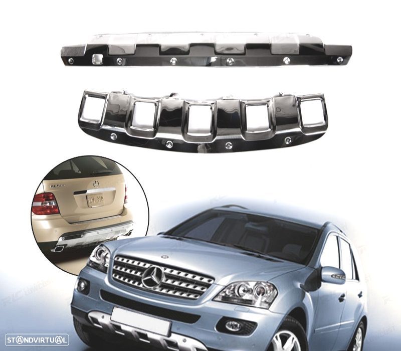 SPOILER FRONTAL DIFUSOR TRASEIRO PÁRA-CHOQUES MERCEDES ML W164 05-08 - 1