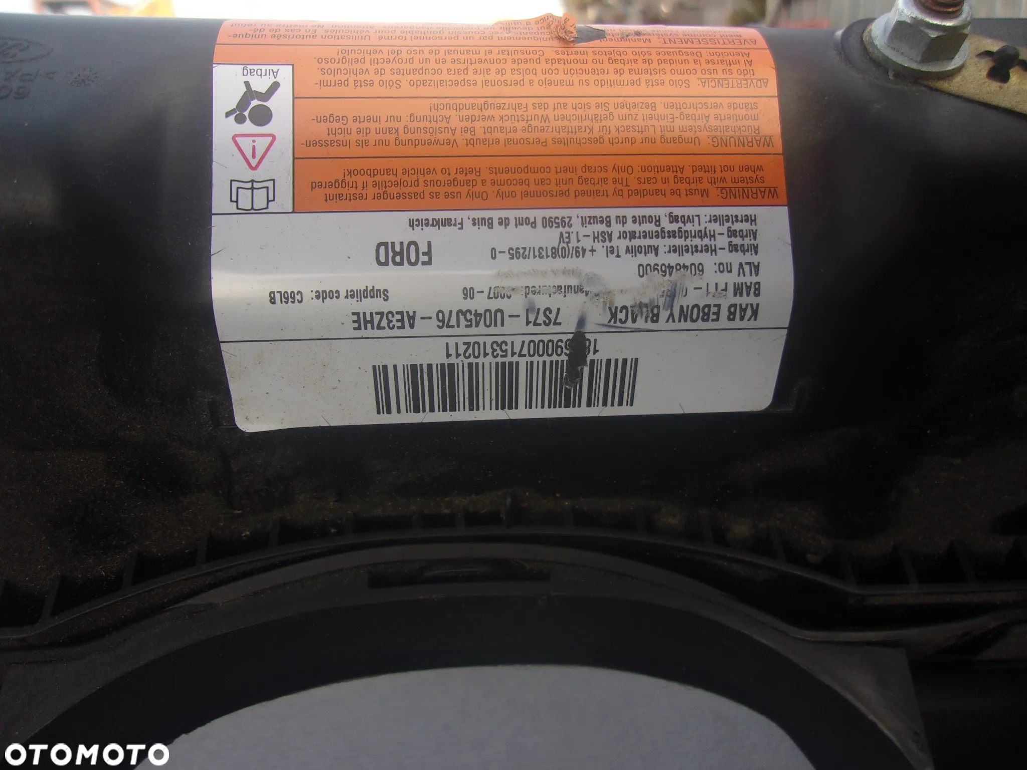 DESKA ROZDZIELCZA KONSOLA KOKPIT AIRBAG FORD MONDEO MK4 (2007-2010) EUROPA - 5