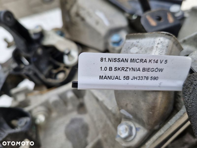 NISSAN MICRA K14 V 5 1.0 B SKRZYNIA BIEGÓW MANUAL 5B JH3376 - 5