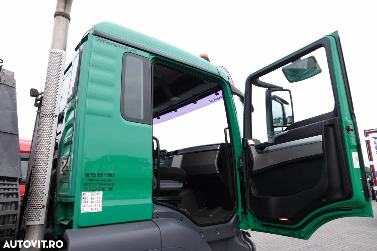 MAN TGS 26.400 / 6X4 / BASCULANTE + HDS PALFINGER PK 16502 / HYDROBURTA / BORDMATIC / IMPORTAT - 34