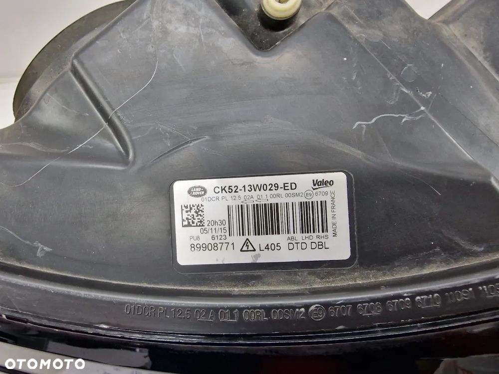 RANGE ROVER VOGUE L405 XENON LED SKRĘTNY PRAWA LAMPA PRZEDNIA PRZÓD , NR CK52-13W029-ED , NR AUKCJI LL40 - 10