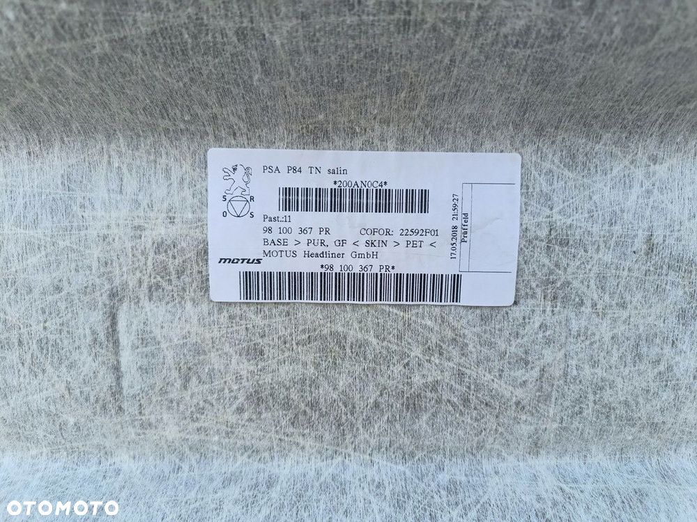 peugeot 3008 ii 17r- podsufitka 98100367pr - 5