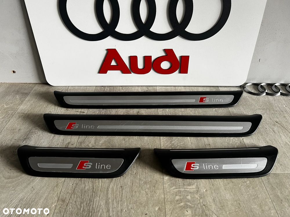 LISTWY PROGOWE NAKŁADKI PROGU KOMPLET 8U0853373A 8U0853374A 8U0853376A 8U0853375A AUDI Q3 8U S-LINE - 1