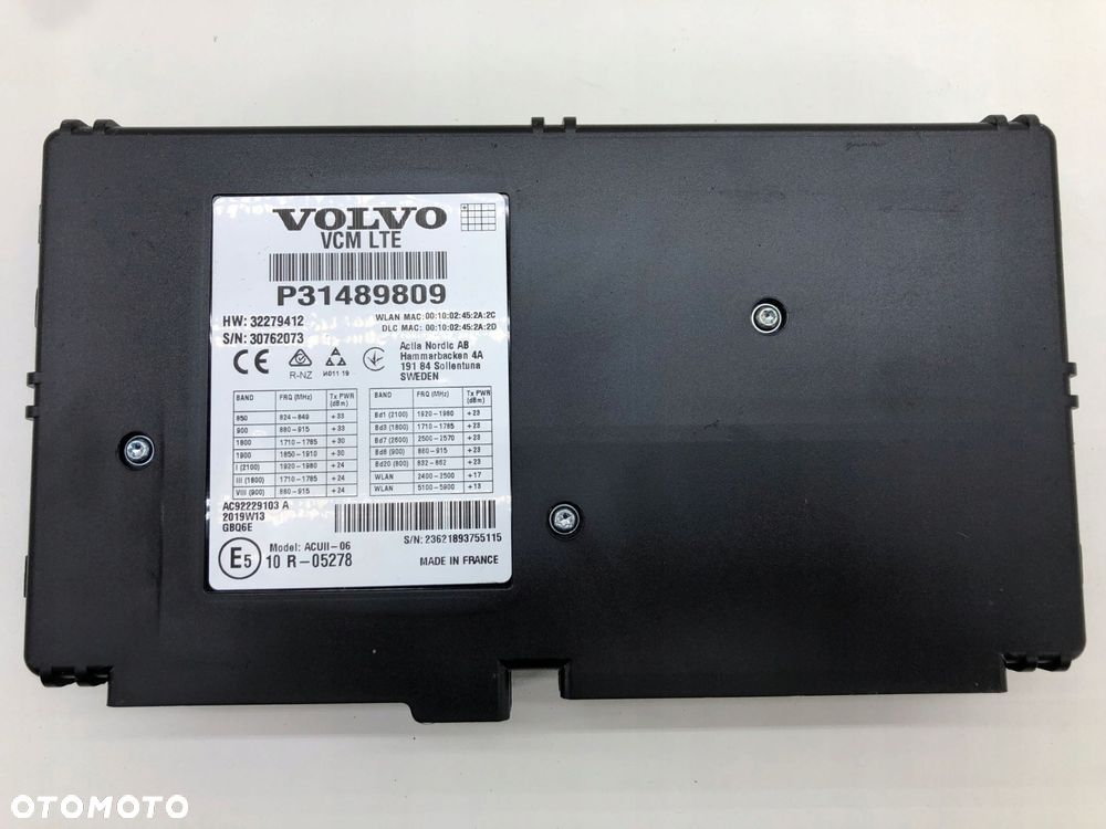 VOLVO XC40 V90 S90 MODUŁ KOMPENSATOR VCM LTE 31489809 - 1