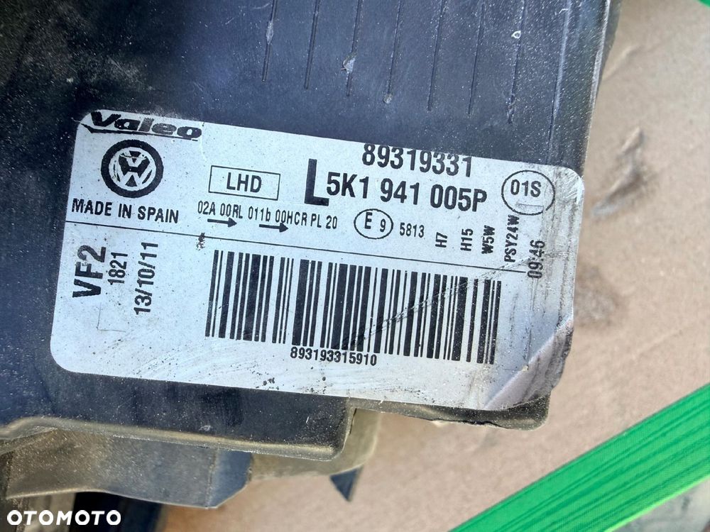 Lampa przednia VW GOLF VI 6 ZWYKŁE KOMPLET EUROPA ORYGINALNE VALEO 2 ŚLIZGI - 7