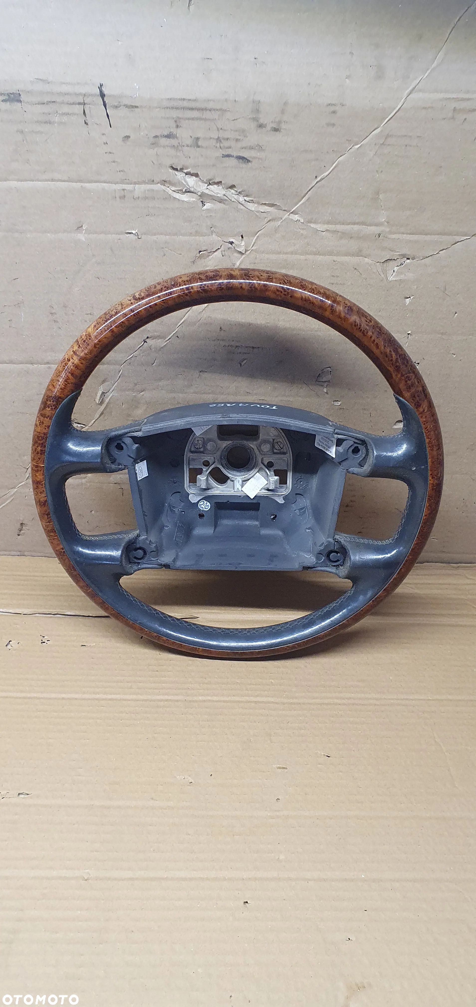 Kierownica czteroramienna drewniana drewno VW Touareg 7L6419091M - 1