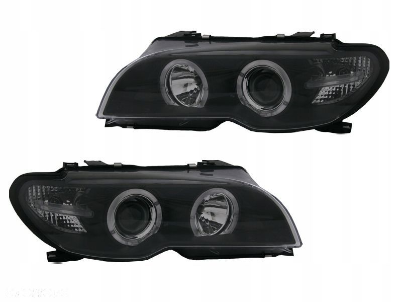 Reflektor Lampy kpl Ringi Angel Eyes Led CCFL Tuning Bmw 3 E46 Lift Coupe - 1