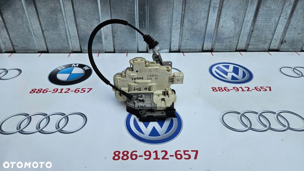 VW Passat B6 Zamek drzwi tył prawy 7 PIN Zamek drzwi tylnych prawy z linką 3C4839016A - 5