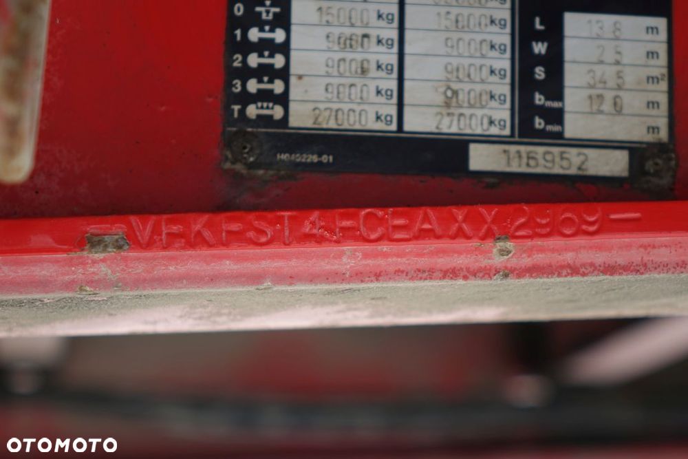 Fruehauf PLATFORMA / STANDARD / OSIE SAF / PODŁOGA WZMACNIANA - SZYNA-DESKA - 29