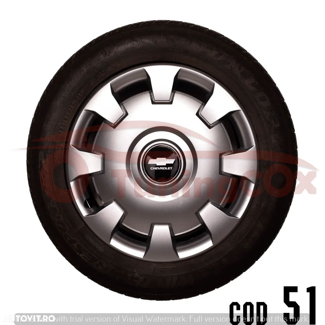 Capace roti R12 CHEVROLET la set de 4 buc,Capace janata aliaj - 1
