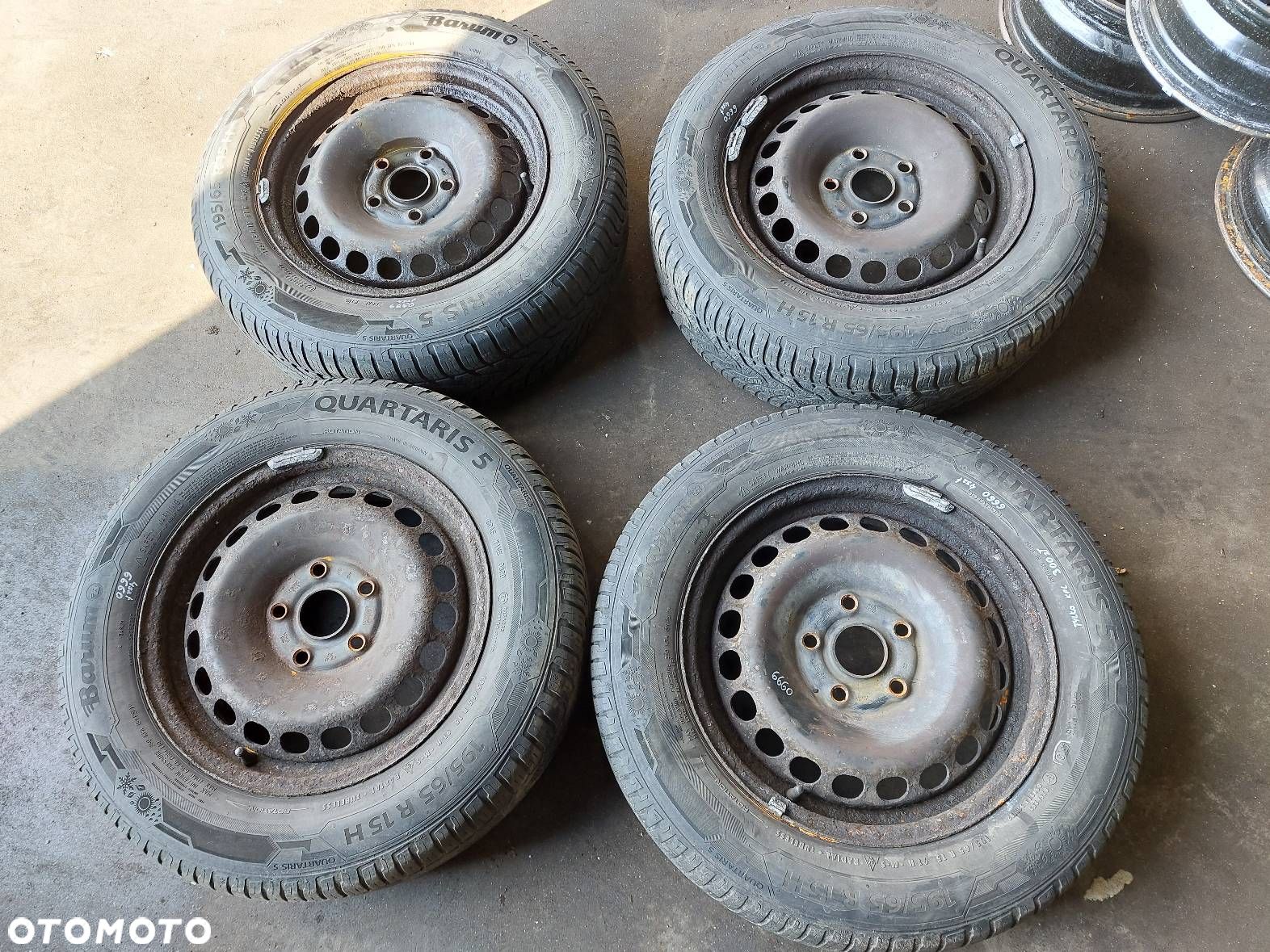 KOŁA KOMPLET FELGI OPONY CAŁOROCZONE 5x112 6Jx15 195/65R15 VW AUDI - 1