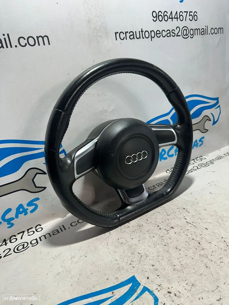 .Volante Pele Flat Bottom Audi TT 8J 2006 - 2014