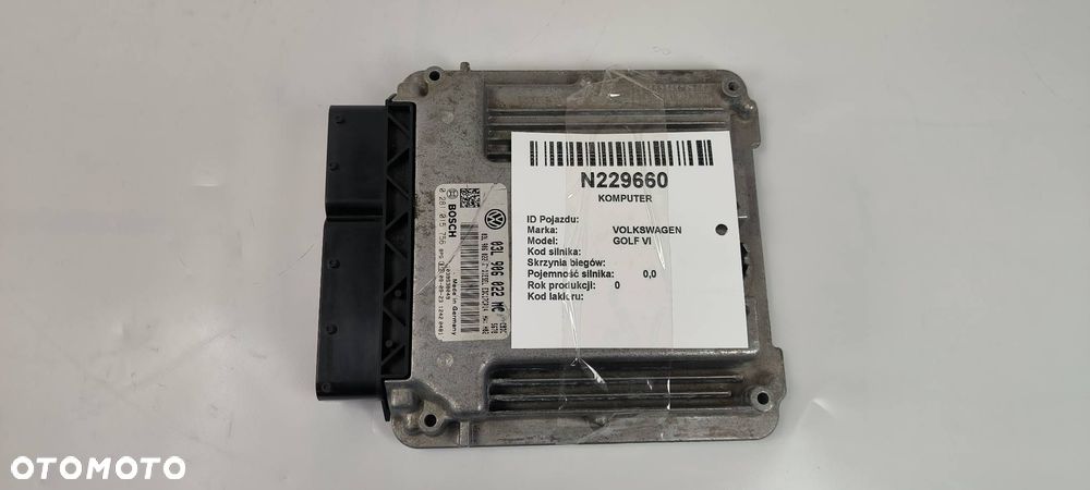 KOMPUTER VOLKSWAGEN GOLF VI 03L906022MC - 1