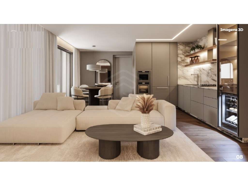 T2 com Suíte, varanda com 55.2m2 e garagem. - Grande imagem: 2/19