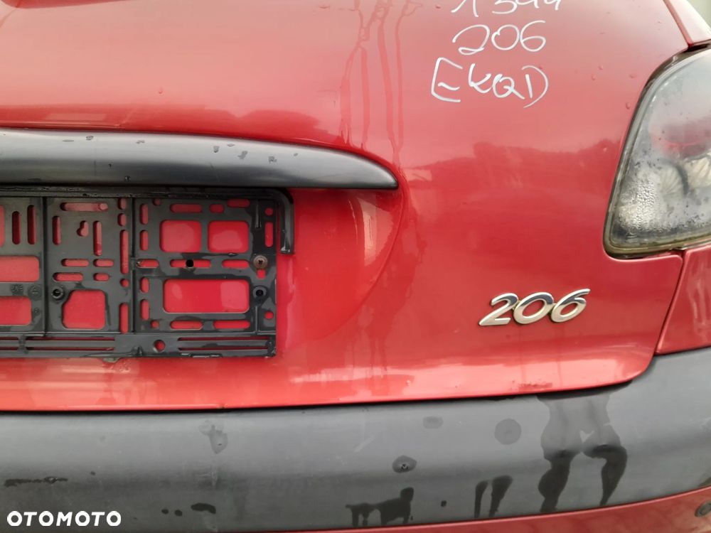 PEUGEOT 206 KLAPA BAGAŻNIKA TYLNA TYŁ KOLOR: EKQD - 8