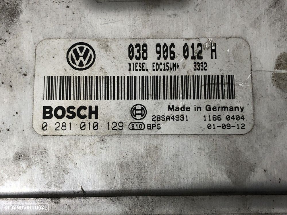 Centralina do motor ECU  Usado SKODA OCTAVIA I (1U2) 1.9 TDI 038906012H 038 906... - 5