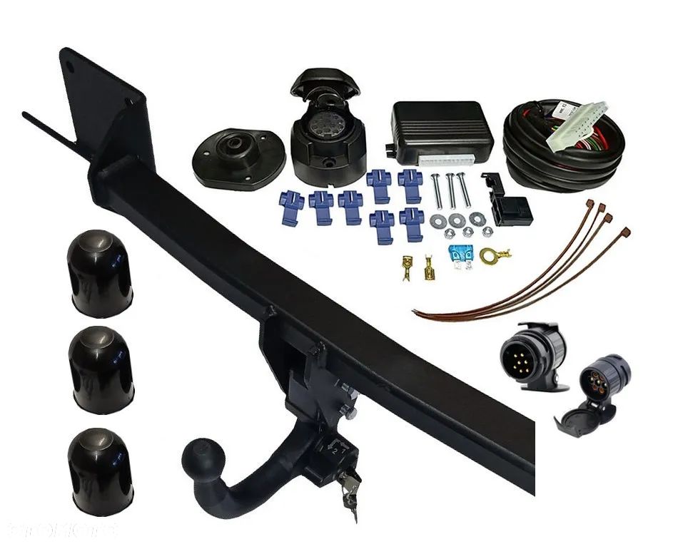 HAK HOLOWNICZY Z KULĄ WYPINANĄ PIONOWO ZABEZPIECZONĄ KLUCZYKIEM BMW X1 E84 2009-15+MODUŁ13PIN - 2