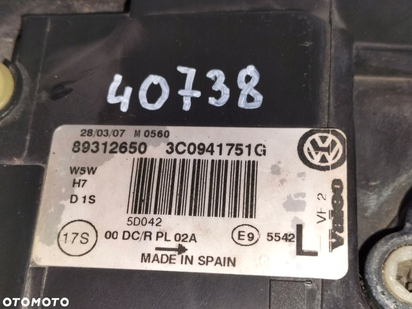 Lampa przednia reflektor lewa VW PASSAT B6 3C0 05-07 XENON - 10