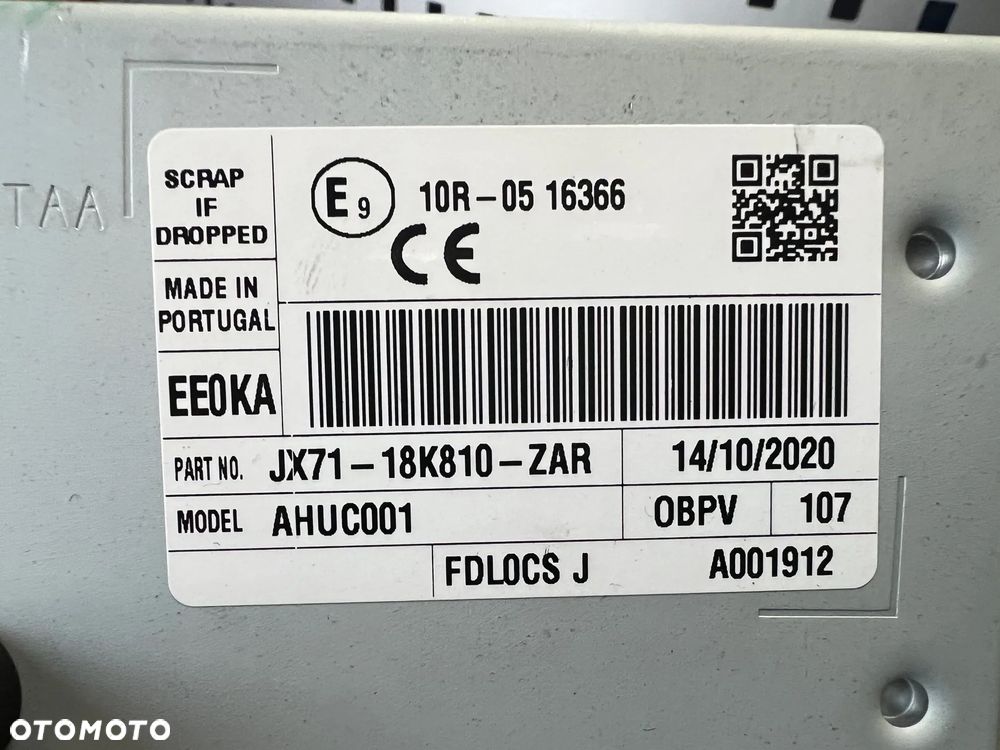RADIO NAWIGACJA FORD FOCUS MK4 Z 2020 ROKU ORYGINAŁ JX71-18K810-ZAR JX71-18K810-LR EUROPA - 2