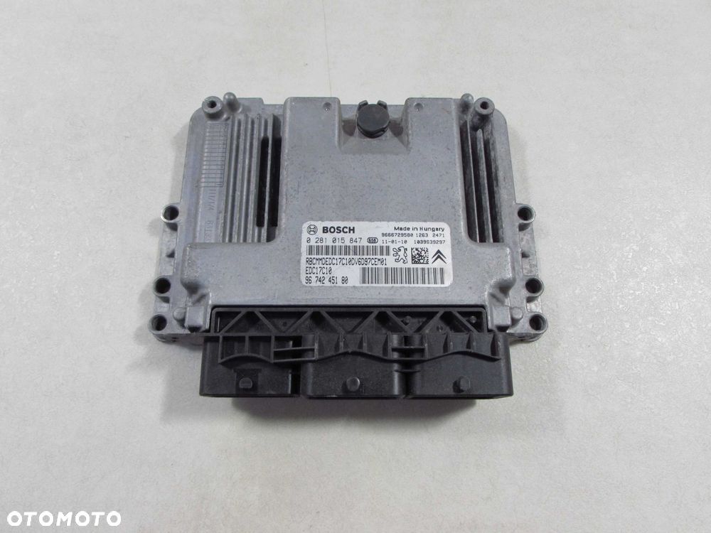 PEUGEOT CITROEN 1.6 HDI KOMPUTER STEROWNIK SILNIKA 0281015847 9674245180 - 1