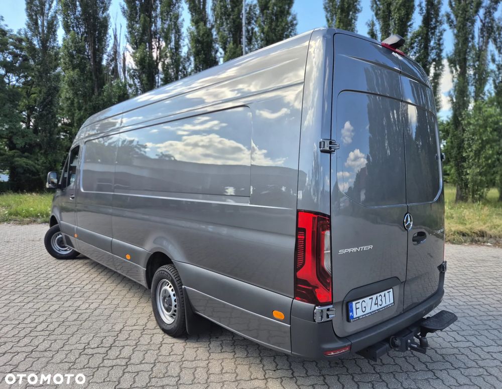 Mercedes-Benz Sprinter 319 CDI 190 KM 9G-Tronic, Automat, Model 907, Salon polska, Furgon Blaszak, Ekstra Długi  4800 mm L4H2, Wzmocnione zawieszenie, Zbiornik 230l alu (z atestem), Webasto, Kabina sypialniana, Po przeglądzie B+ jeszcze jeden w cenie, Dostępny od Października, FV - 5