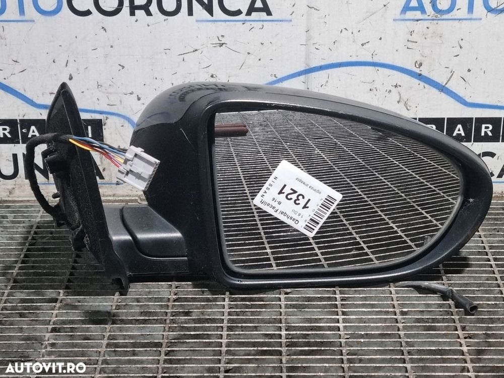 Oglinda dreapta Nissan Qashqai Facelift 2010 - 2013 4 Usi Vulkanschwarz Metalizat Z11 ... - 2