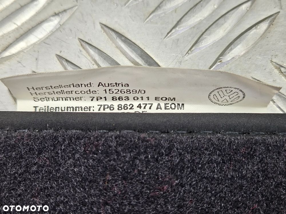 VW TOUAREG 7P 10-18R WYCIERACZKI DYWANIKI WELUROWE CZARNE KOMPLET PRZOD TYL 7P1863011 LOB 7P6862478A ORYGINAL - 7