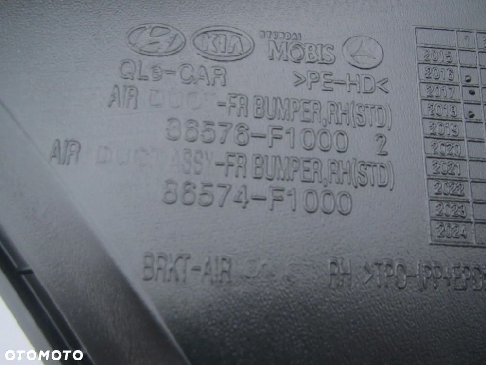 KIA SPORTAGE 4 kierownica wlot w zderzak R NOWY OE - 3