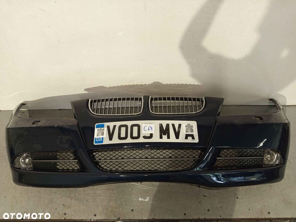 ^ ZDERZAK PRZÓD PRZEDNI BMW E90 E91 SERIA 3 MONACOBLAU GRANAT GRANATOWY SPRYSKIWACZE LAMP XENON HALOGENY - 1