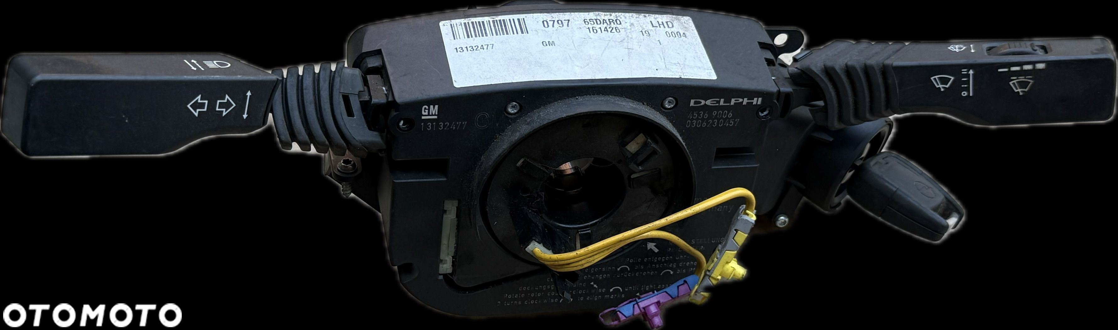 Manetka Przełącznik zespolony Taśma Airbag Stacyjka Kluczyk Opel Vectra C 13132477 - 1