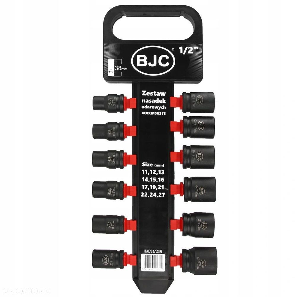 KLUCZE NASADOWE NASADKI UDAROWE 1/2" 11-27mm BJC - 3