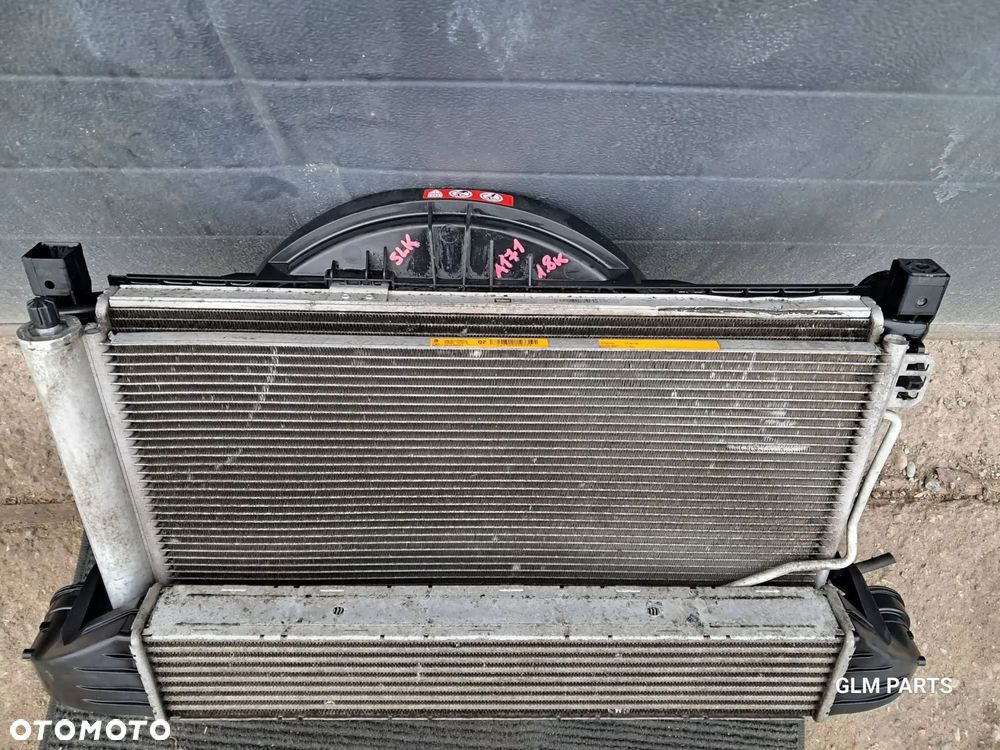 mercedes-benz slk r171 1.8 pas przedni chłodnica wentylator komplet - 1