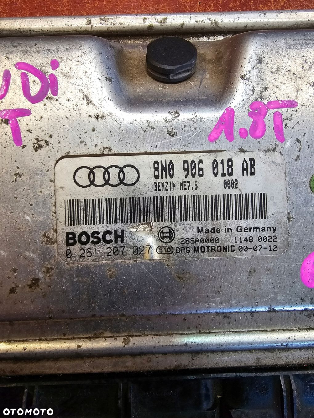 KOMPUTER STEROWNIK SILNIKA AUDI TT 1.8 T APP 8N0906018AB - 3